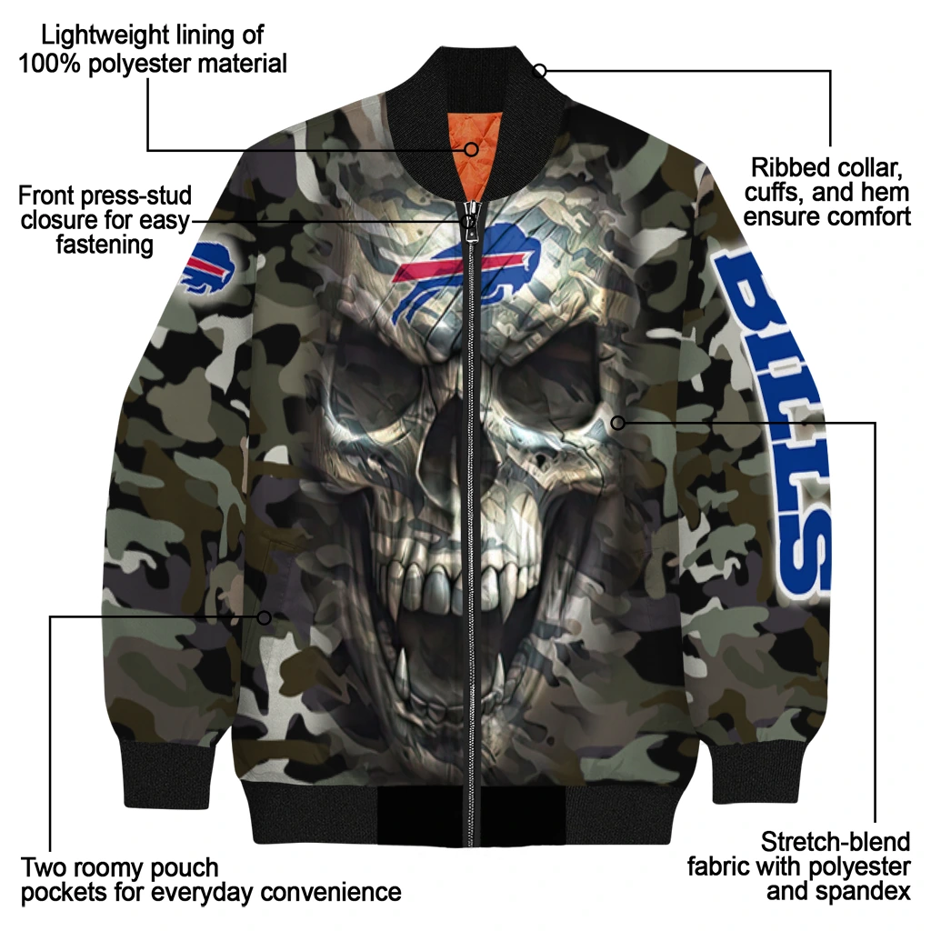 personalized buffalo bills camouflage skull camouflage bomber jacket new arrival personalized buffalo bills camouflage skull camouflage bomber jacket new arrival