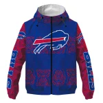 personalized buffalo bills cat eyes blue windbreaker jacket best selling
