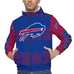personalized buffalo bills cat eyes blue windbreaker jacket best selling