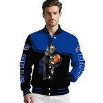 personalized buffalo bills groot football blue black varsity jacket best selling
