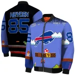 personalized buffalo bills mario blocks blue black bomber jacket best selling