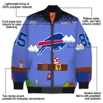 personalized buffalo bills mario blocks blue black bomber jacket best selling