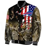 personalized buffalo bills patriot deer camouflage varsity jacket best selling