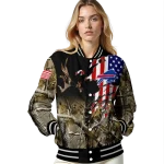 personalized buffalo bills patriot deer camouflage varsity jacket best selling