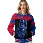 personalized buffalo bills reaper hands blue black varsity jacket best selling