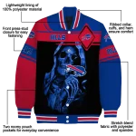 personalized buffalo bills reaper hands blue black varsity jacket best selling