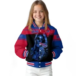 personalized buffalo bills reaper hands blue black varsity jacket best selling