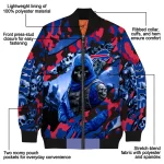 personalized buffalo bills skull horde blue bomber jacket best selling