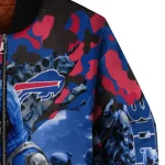 personalized buffalo bills skull horde blue bomber jacket best selling