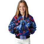 personalized buffalo bills skull horde blue bomber jacket best selling