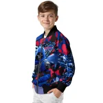 personalized buffalo bills skull horde blue bomber jacket best selling