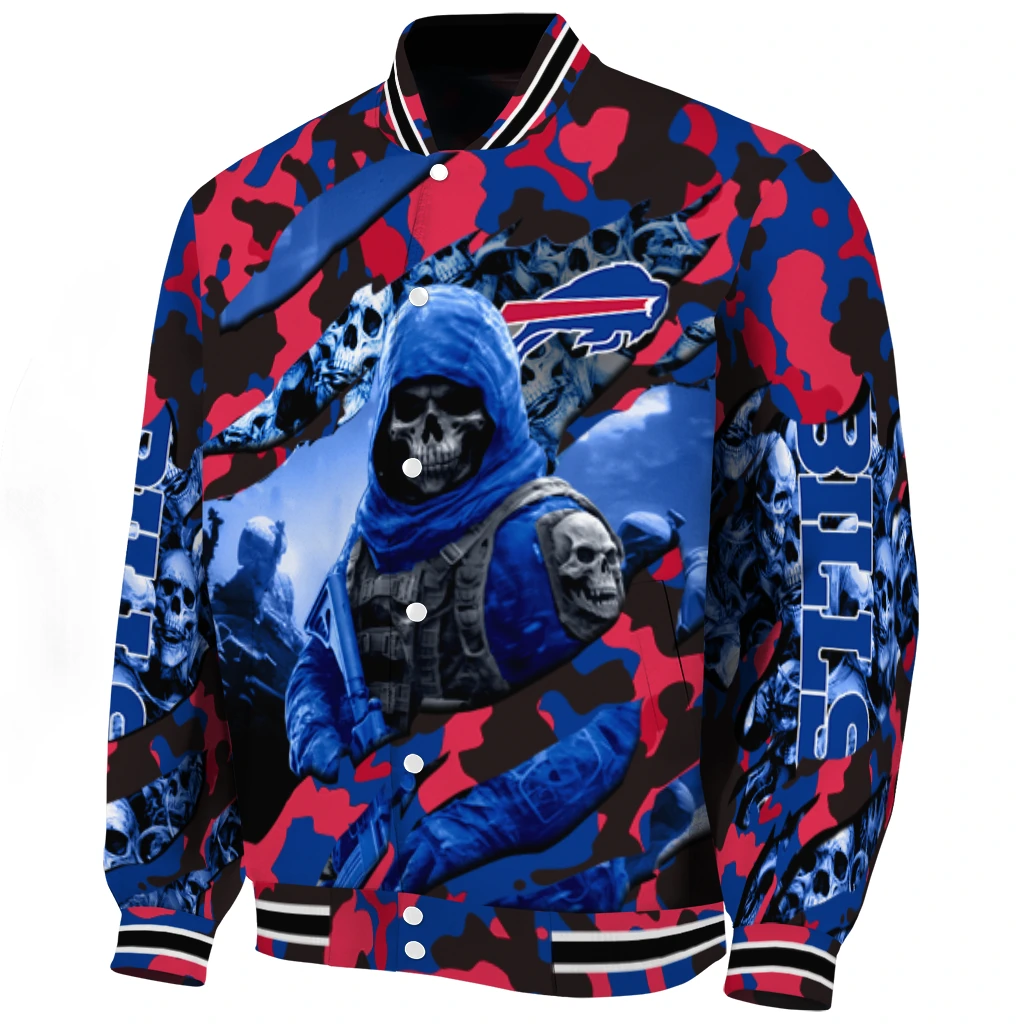 personalized buffalo bills skull horde blue varsity jacket best selling personalized buffalo bills skull horde blue varsity jacket best selling