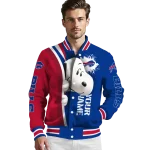 personalized buffalo bills snoopy head blue varsity jacket best selling