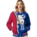 personalized buffalo bills snoopy head blue varsity jacket best selling