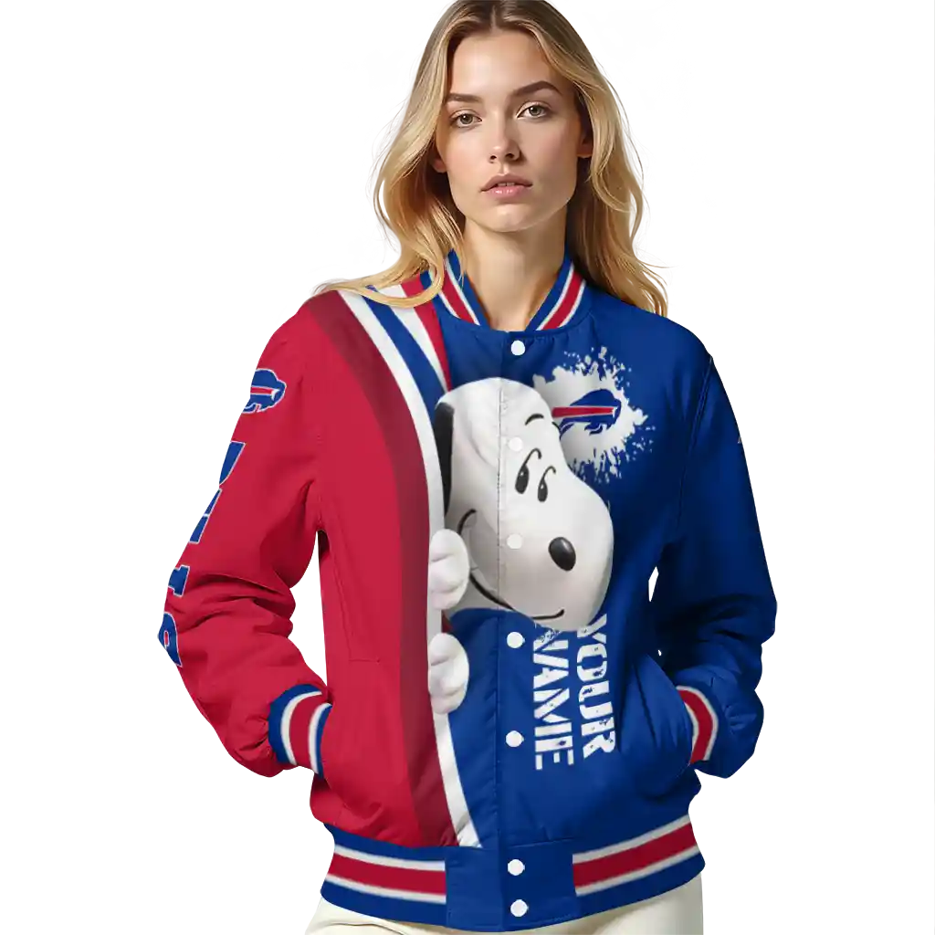 personalized buffalo bills snoopy head blue varsity jacket latest model personalized buffalo bills snoopy head blue varsity jacket latest model