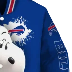 personalized buffalo bills snoopy head blue varsity jacket best selling