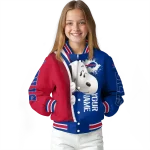 personalized buffalo bills snoopy head blue varsity jacket best selling