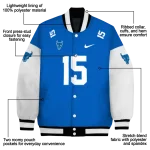personalized buffalo bulls team patch royal blue varsity jacket best selling