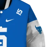 personalized buffalo bulls team patch royal blue varsity jacket best selling