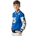 personalized buffalo bulls team patch royal blue varsity jacket best selling