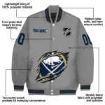 personalized buffalo sabres claw streak grey varsity jacket best selling