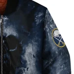 personalized buffalo sabres skull cluster navy blue bomber jacket best selling