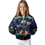 personalized buffalo sabres spongebob playtime navy blue bomber jacket best selling