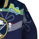 personalized buffalo sabres spongebob playtime navy blue varsity jacket best selling