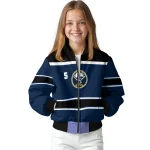 personalized buffalo sabres stripe statement navy blue black bomber jacket best selling