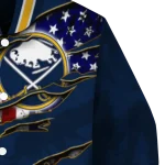 personalized buffalo sabres usa flag rips navy blue varsity jacket best selling