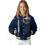 personalized buffalo sabres usa flag rips navy blue varsity jacket best selling