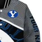 personalized byu cougars electric flash blue varsity jacket best selling
