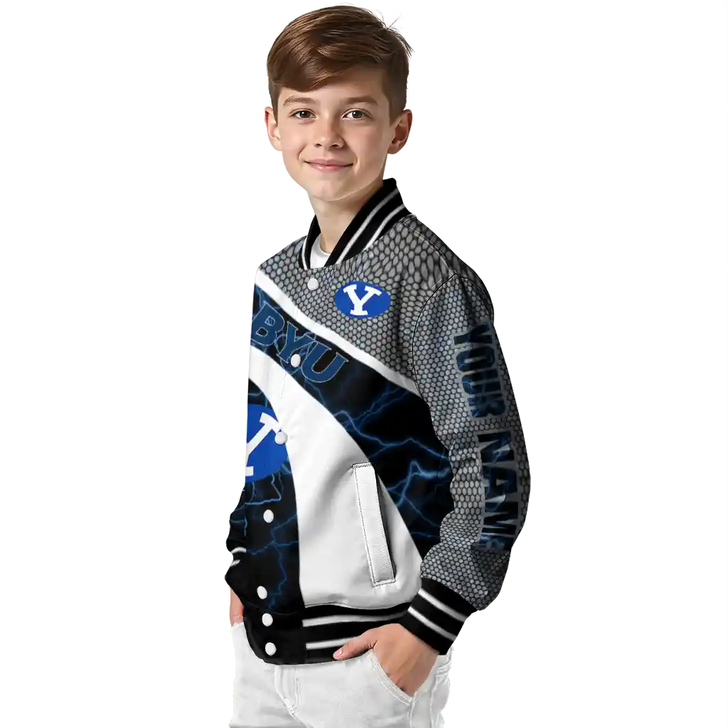 personalized byu cougars electric flash blue varsity jacket trendy personalized byu cougars electric flash blue varsity jacket trendy