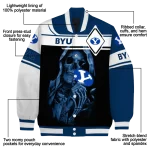 personalized byu cougars reaper hands blue black varsity jacket best selling