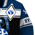 personalized byu cougars reaper hands blue black varsity jacket best selling