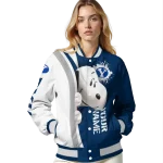 personalized byu cougars snoopy head blue varsity jacket best selling