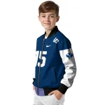 personalized byu cougars team patch blue bomber jacket best selling