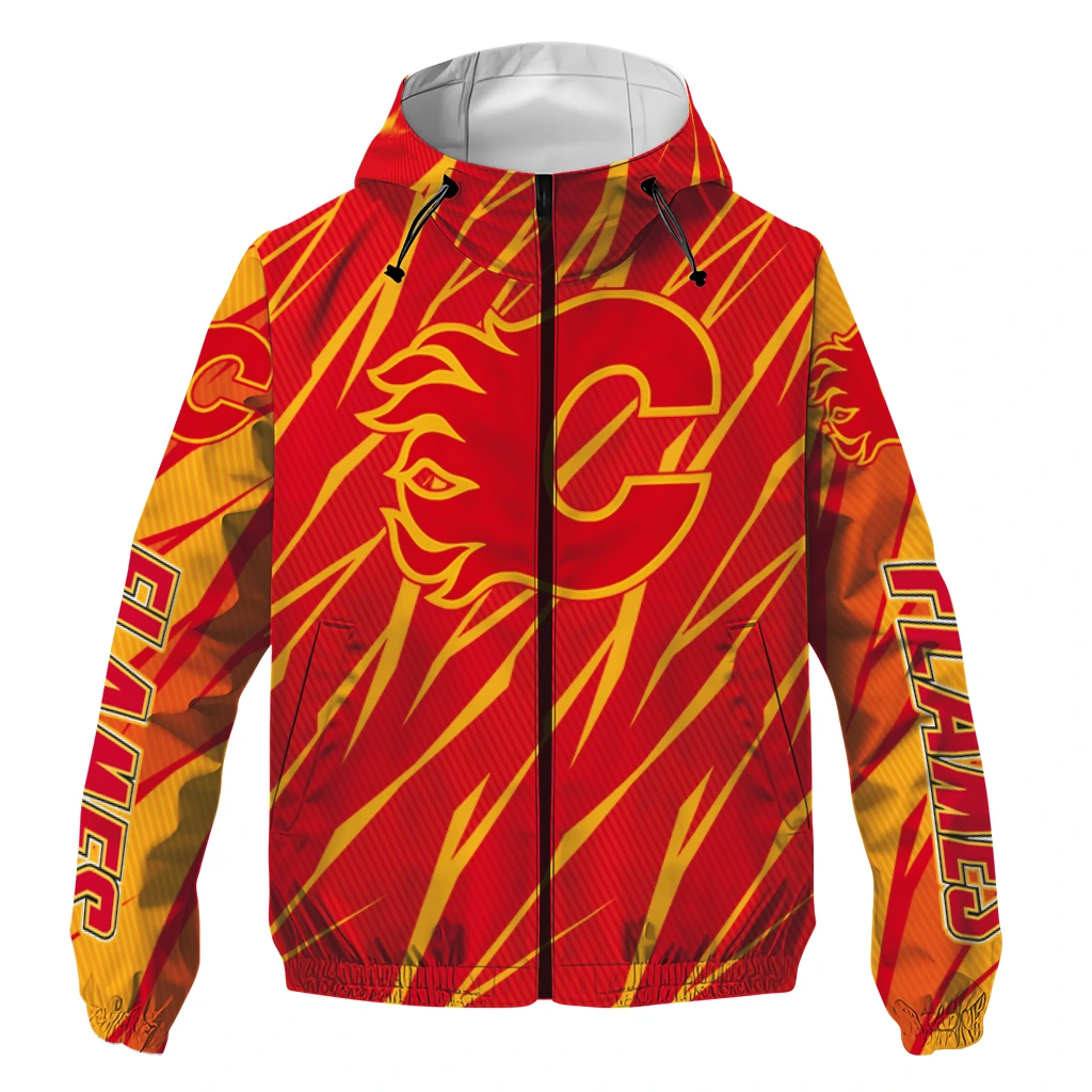 personalized calgary flames abstract streaks red windbreaker jacket best selling personalized calgary flames abstract streaks red windbreaker jacket best selling