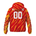 personalized calgary flames abstract streaks red windbreaker jacket best selling
