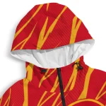 personalized calgary flames abstract streaks red windbreaker jacket best selling