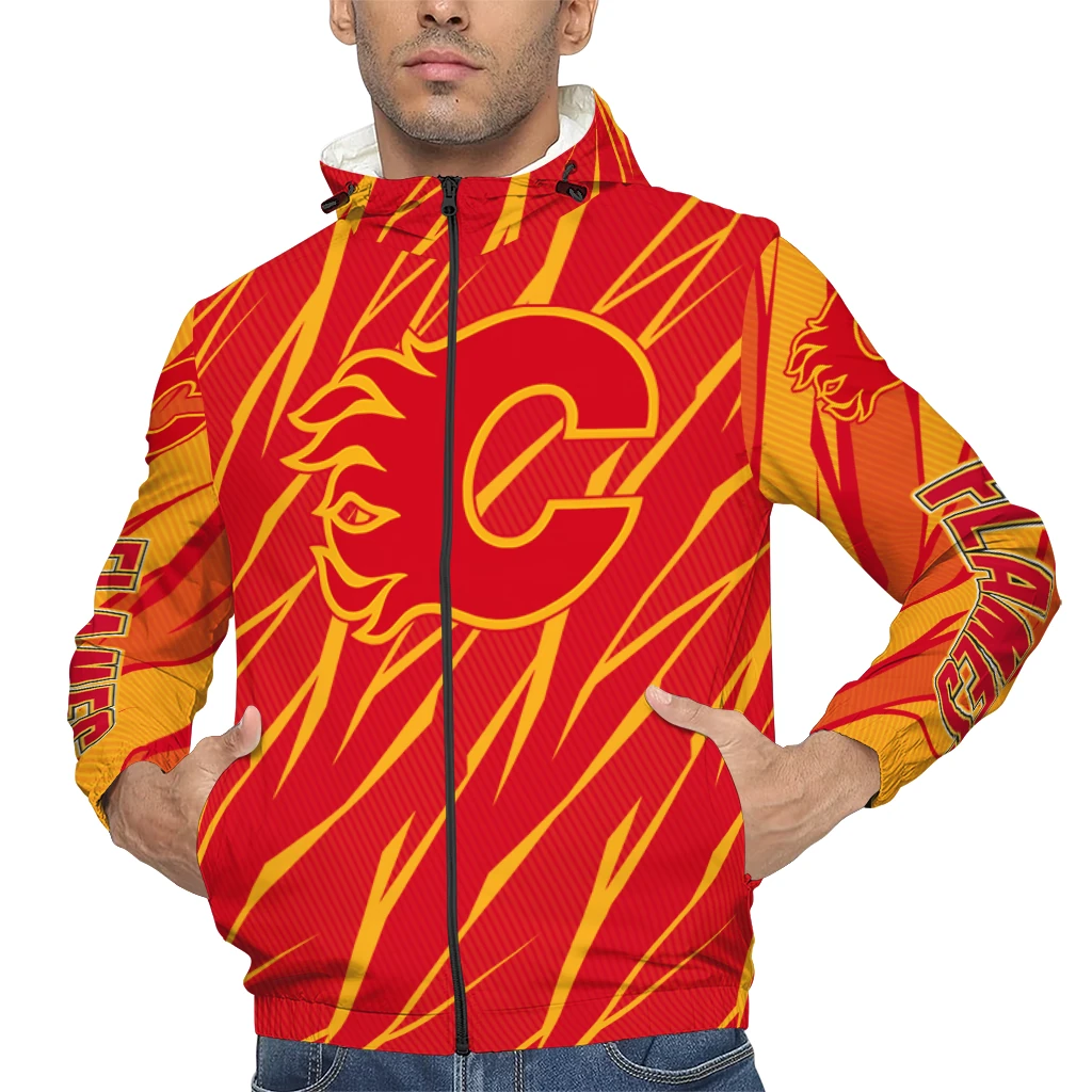 personalized calgary flames abstract streaks red windbreaker jacket top rated personalized calgary flames abstract streaks red windbreaker jacket top rated