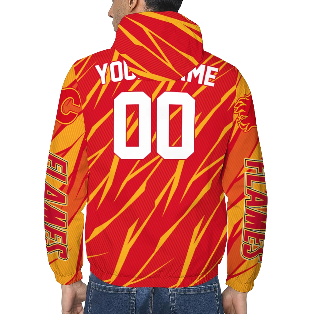 personalized calgary flames abstract streaks red windbreaker jacket trendy personalized calgary flames abstract streaks red windbreaker jacket trendy