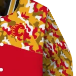 personalized calgary flames flag scratch effect red varsity jacket best selling