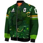 personalized calgary flames shamrock vortex green bomber jacket best selling