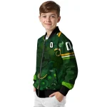 personalized calgary flames shamrock vortex green bomber jacket best selling