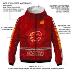 personalized calgary flames shards cluster red windbreaker jacket best selling