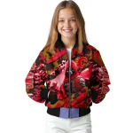 personalized calgary flames skull horde red bomber jacket best selling