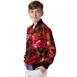personalized calgary flames skull horde red bomber jacket best selling
