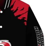 personalized carolina hurricanes burst splatter red varsity jacket best selling