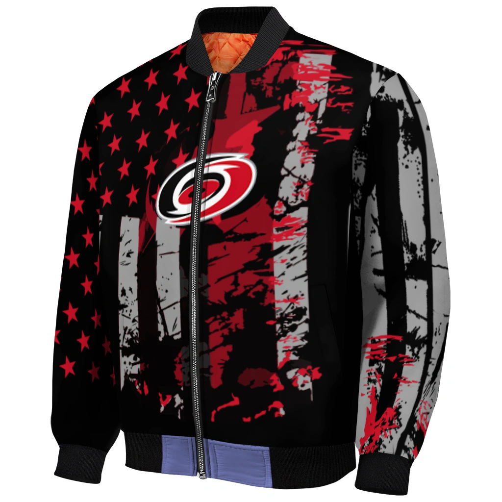 personalized carolina hurricanes star stripes red black bomber jacket fashion forward personalized carolina hurricanes star stripes red black bomber jacket fashion forward